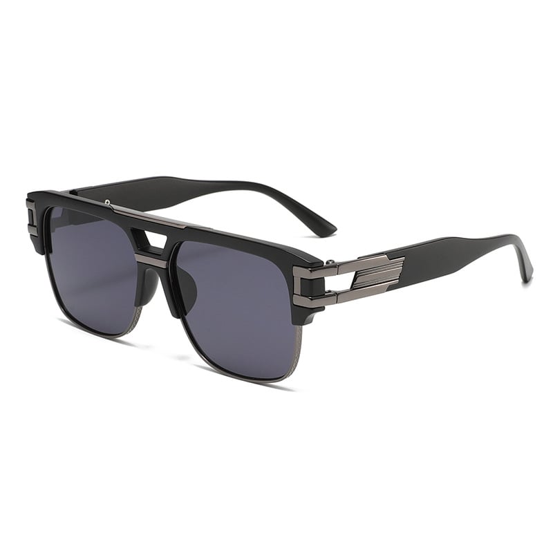 3539 Слънчеви очила с двоен мост, метални, ретро спортни, ежедневни, външна търговия, трансгранична мода