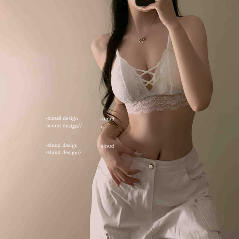 Najlon čipkani grudnjak s tubastim gornjim dijelom, 3/4 košarice, tanke oblikovane košarice, prozračan