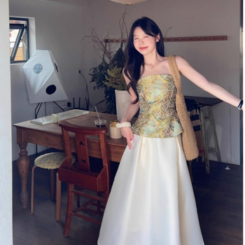 Kamisol top s uklonjivim trakama, A-linijska silueta, tisak u kineskom stilu, za žene, proljeće 2025