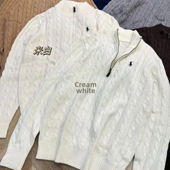 Dámsky pletený sveter s kapucňou a polovičným zipsom z vlneného zmesi, 3D vzor, voľný strih