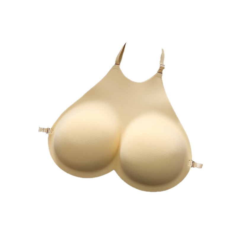 Cosplay protéza prs, bez ramienok, dizajn visí na krk, Ice Silk látka, nylon hlavný materiál, plný košíček, hrubý formovaný košíček