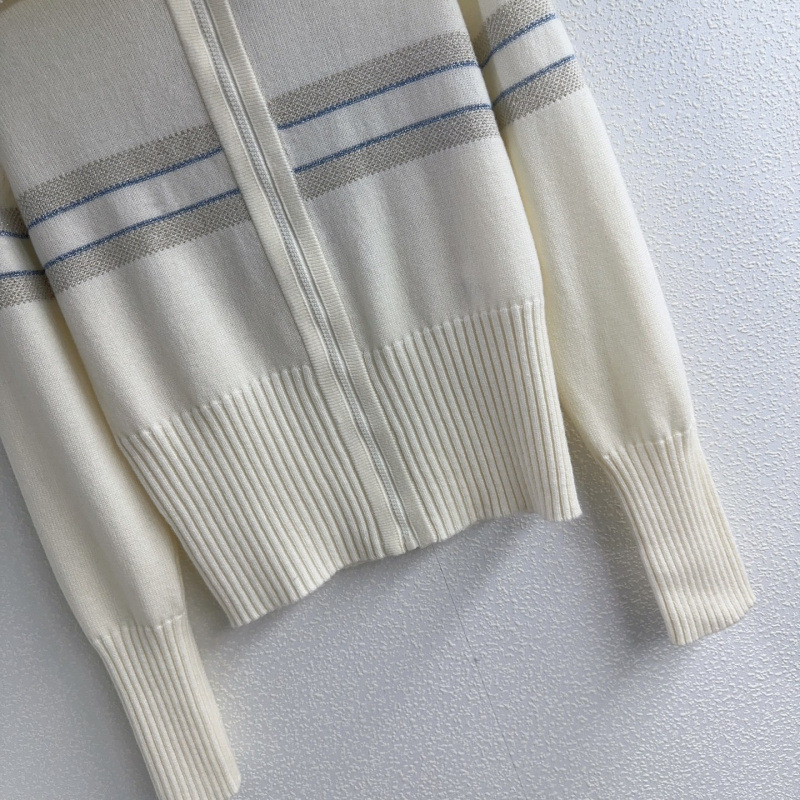 Pletený kardigán s kapucňou a zipsom, geometrický vzor, vlna s kašmírom (<30% kašmír), polo golier, voľný strih