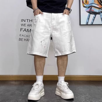 Pánske tenké džínové šortky, kapri dĺžka, voľný strih, mikroelastické, bavlna 30-50%