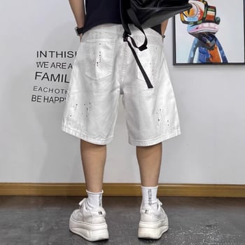 Pánske tenké džínové šortky, kapri dĺžka, voľný strih, mikroelastické, bavlna 30-50%