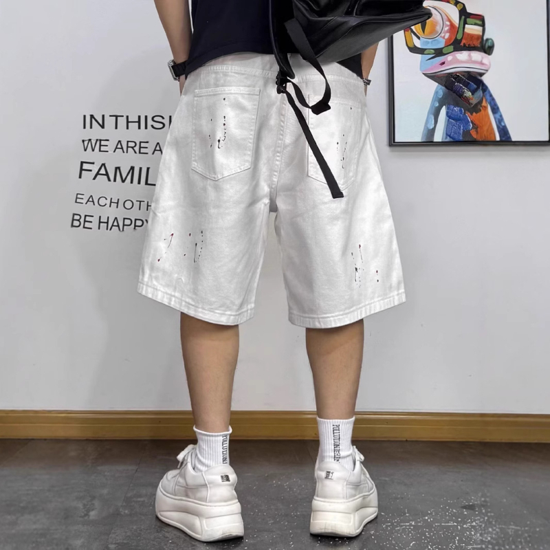 Pánske tenké džínové šortky, kapri dĺžka, voľný strih, mikroelastické, bavlna 30-50%