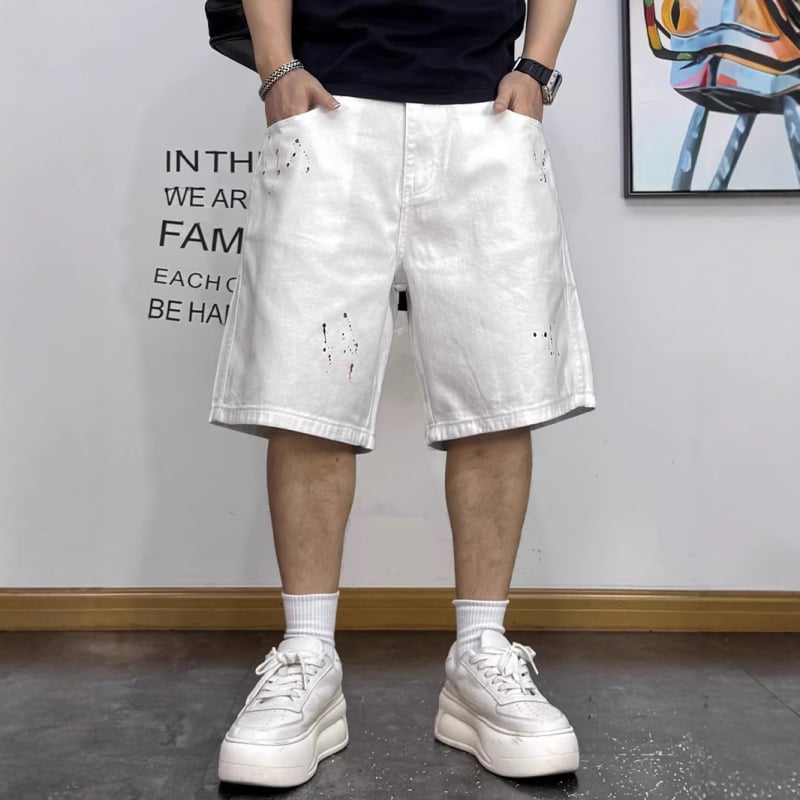 Pánske tenké džínové šortky, kapri dĺžka, voľný strih, mikroelastické, bavlna 30-50%