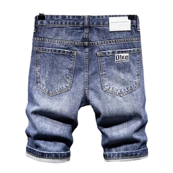 Pánske džínové šortky, slim-fit, nízky pás, zips, polyester