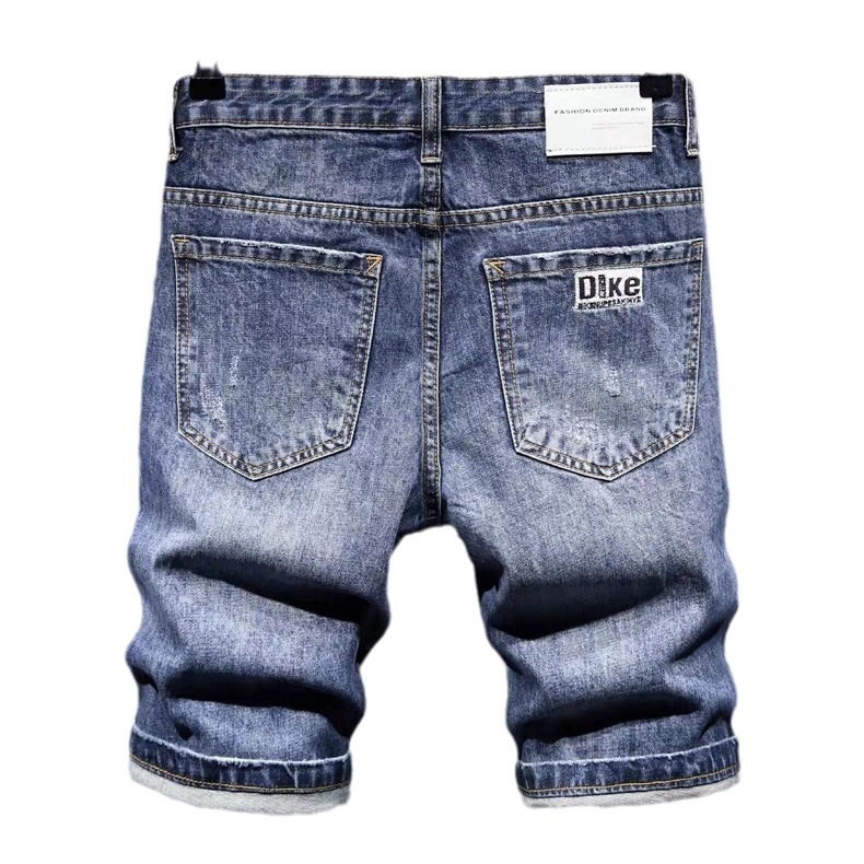 Pánske džínové šortky, slim-fit, nízky pás, zips, polyester