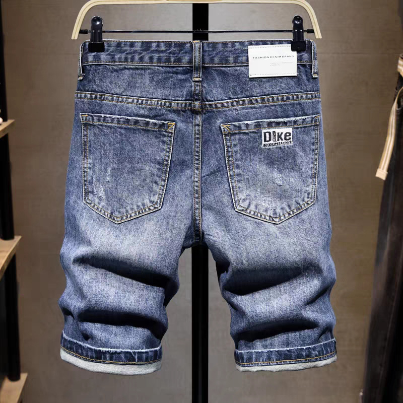 Pánske džínové šortky, slim-fit, nízky pás, zips, polyester