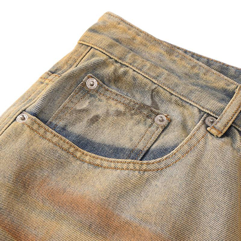 Džínsové šortky voľného strihu, vintage štýl, prírodná bavlna, CVC, mikroelastické