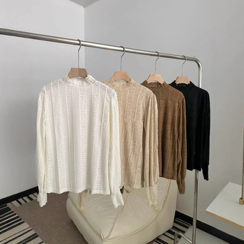 Alap felső kapucnival, spandex keverék, hosszú ujjú, félmagas gallér