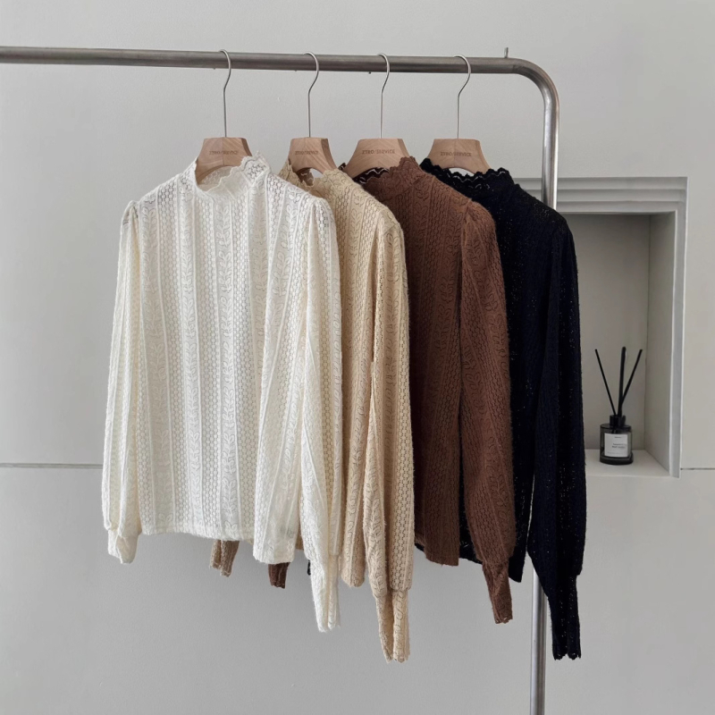 Alap felső kapucnival, spandex keverék, hosszú ujjú, félmagas gallér