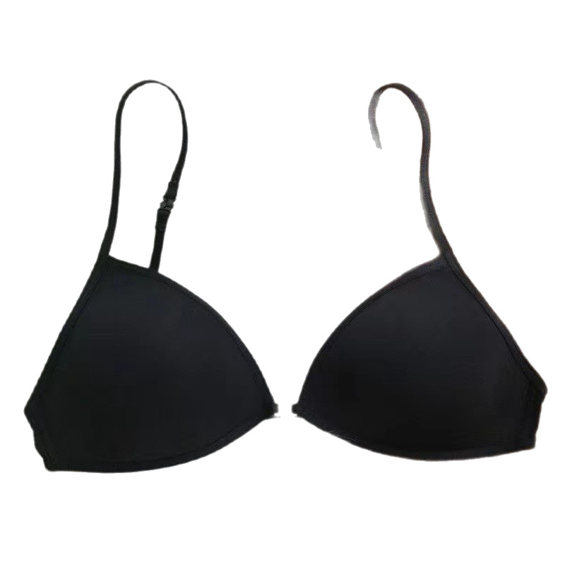 Sutien s trokutastim košaricama, u francuskom stilu, halter vrat, tanke naramenice, prednje kopčanje, bešavni dizajn, za mali bust, ljeto