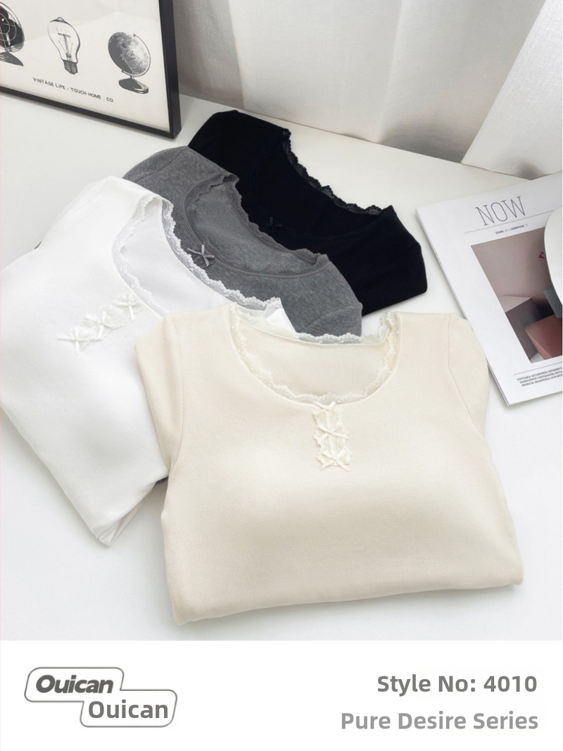 Pulóver z bavlneno-viskózovej zmesi, úzky strih, okrúhly výstrih, dlhé rukávy