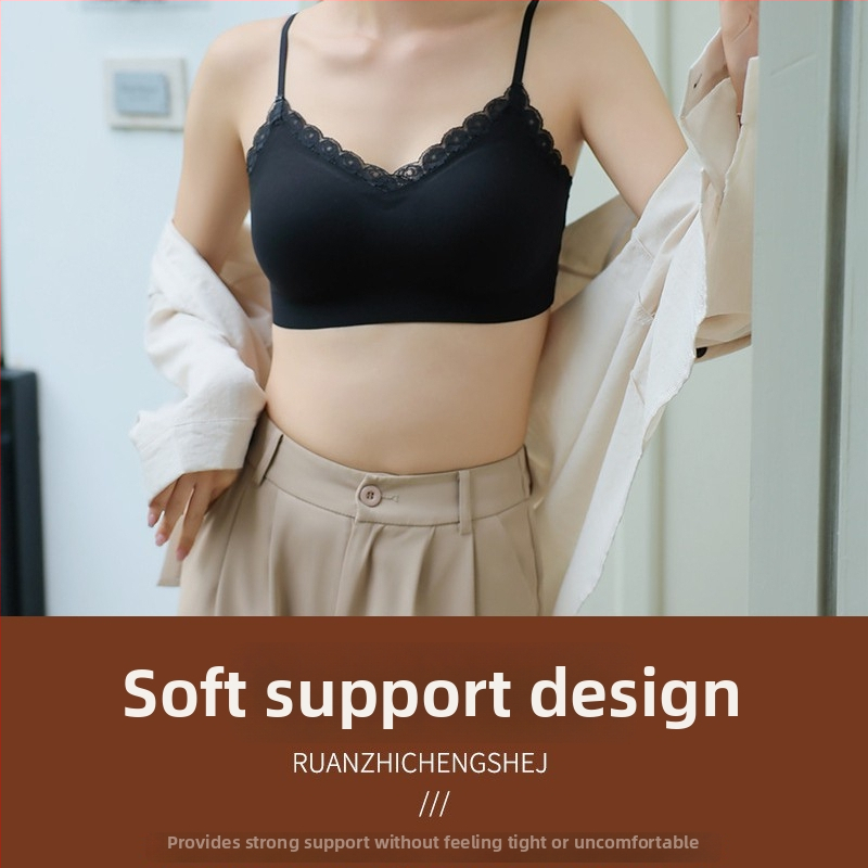 Be siūlų nailono camisole su 3/4 puodeliais, fiksuotos petnešos, užpildytos formuoti puodeliai su medvilnės įdėklu, kvėpuojanti