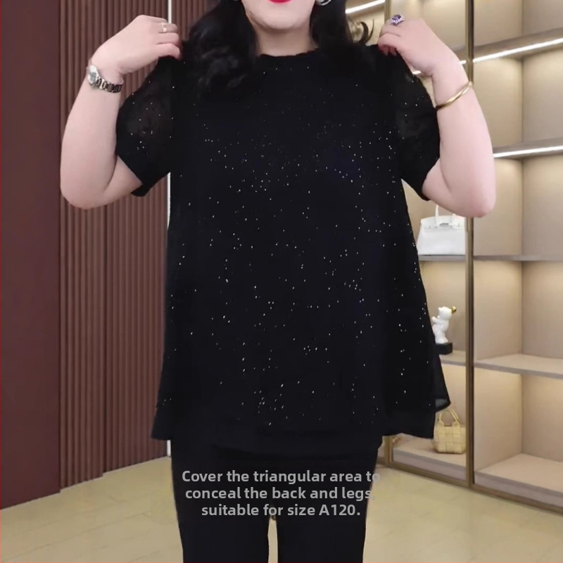 Šifono nėrinių palaidinė, elegantiškas stilius, raukšlėta tekstūra, pagrindinis audinys poliesteris 90–95%, antrasis audinys poliesteris 70–80%