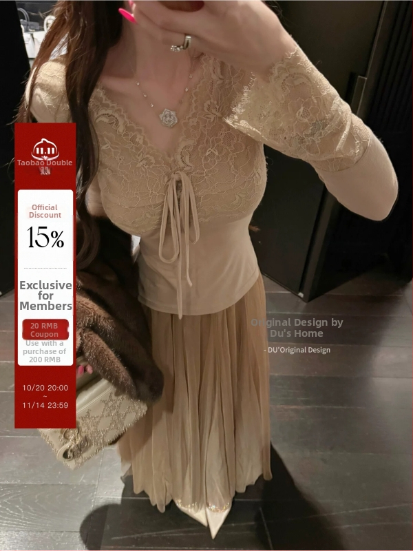 Tričko s V výstrihom, dlhé rukávy, polyester, elegantný kancelársky štýl, regulárna dĺžka 50-65 cm