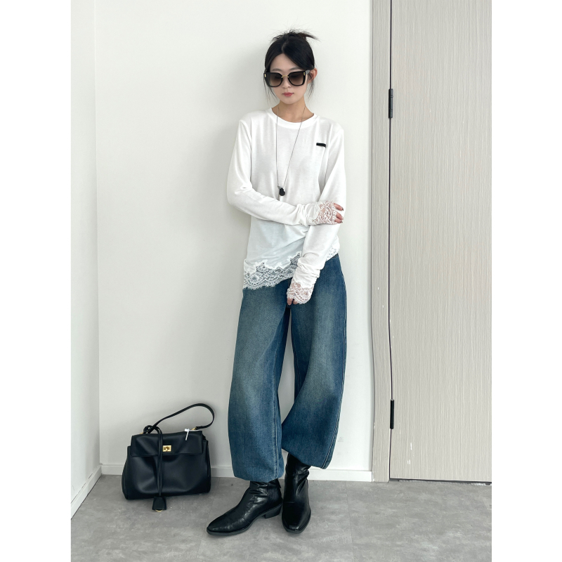 Majica s kapuljačom i dugim rukavima, uzorak lubanje, okrugli izrez, srednje duljine, šivanje