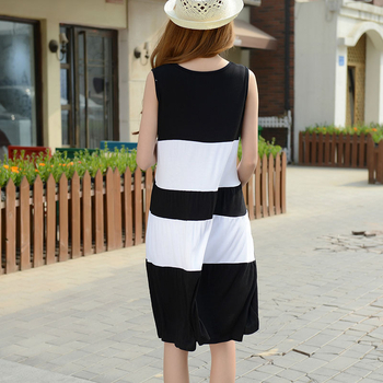 Haljina za trudnoće – bez rukava, okrugli izrez, otvaranje za dojenje, Modal vlakno 90–95%