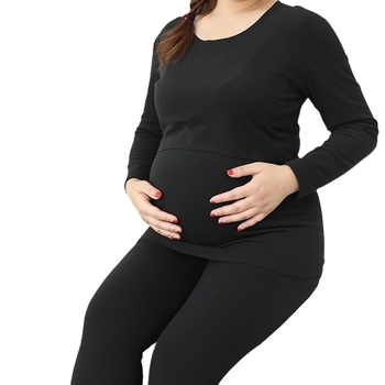 Pregnant Taotao set za trudnoću s otvorom za dojenje, dugi rukav, De Velvet tkanina, 80–90% poliester, jesen 2023