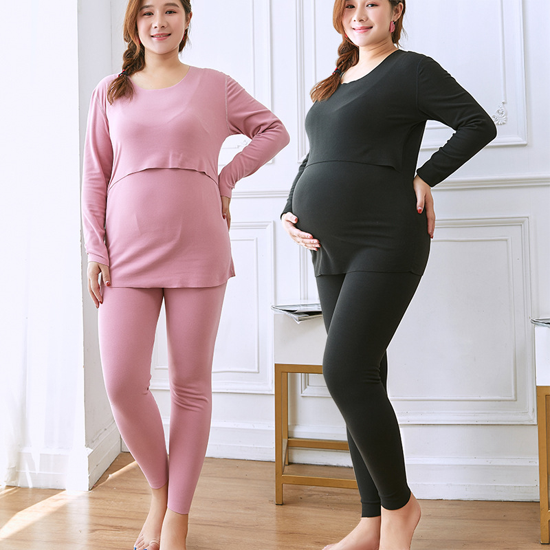 Pregnant Taotao set za trudnoću s otvorom za dojenje, dugi rukav, De Velvet tkanina, 80–90% poliester, jesen 2023
