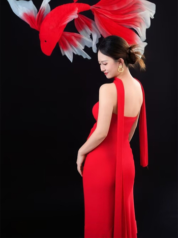 Set za trudnoću fotografiranje: bez rukava kostim s suknjom, srednja duljina suknje, elegantan uredski stil, izdanje 2025