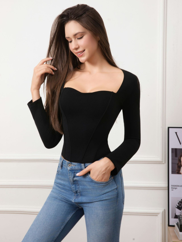 Nayisen Ženski pulover-top, europski i američki stil, Slim Fit, Lyocell 80-90% + Polyester, Obična duljina 50–65 cm