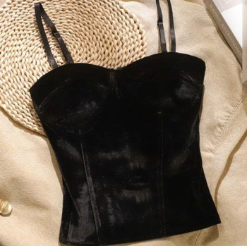 Camisola s tankim trakama, A-oblika silueta, mrežasta tkanina, 3D uzorak, vlaknasta tkanina