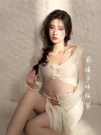 Tehotenský kostým so sukňou na fotenie, polyester, hlavný materiál pod 30%, leto 2024, štýl japonsko-kórejský voľnočasový