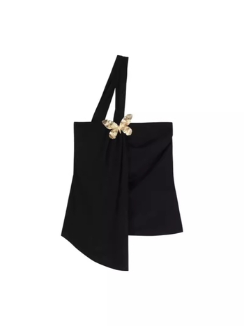 Jednoramenný tube top – Polyester 90–95% – Leto 2024 – Pre dospelé ženy – Sexy Wind štýl