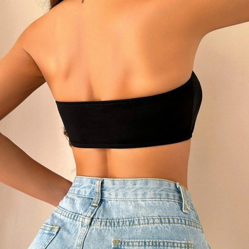 Nylonový podprsenka-tub top – priedušný, bezšvový, plný košíček s tenkými formovanými miskami