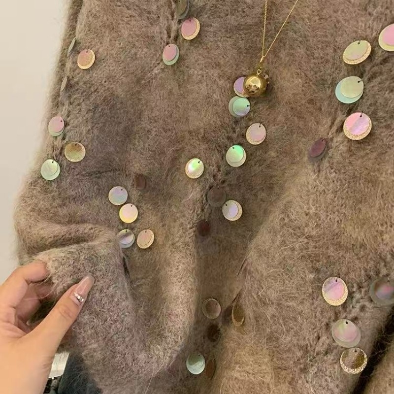 Puls od ovčje vune, širokog kroja, s kapuljom, debeli pleteni materijal, dugi rukavi