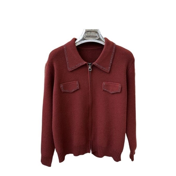 Kardigan s polo ovratnikom, rukavi tip princeze, 3/4 rukava, književno retro stil, PVC smjesa do 30%