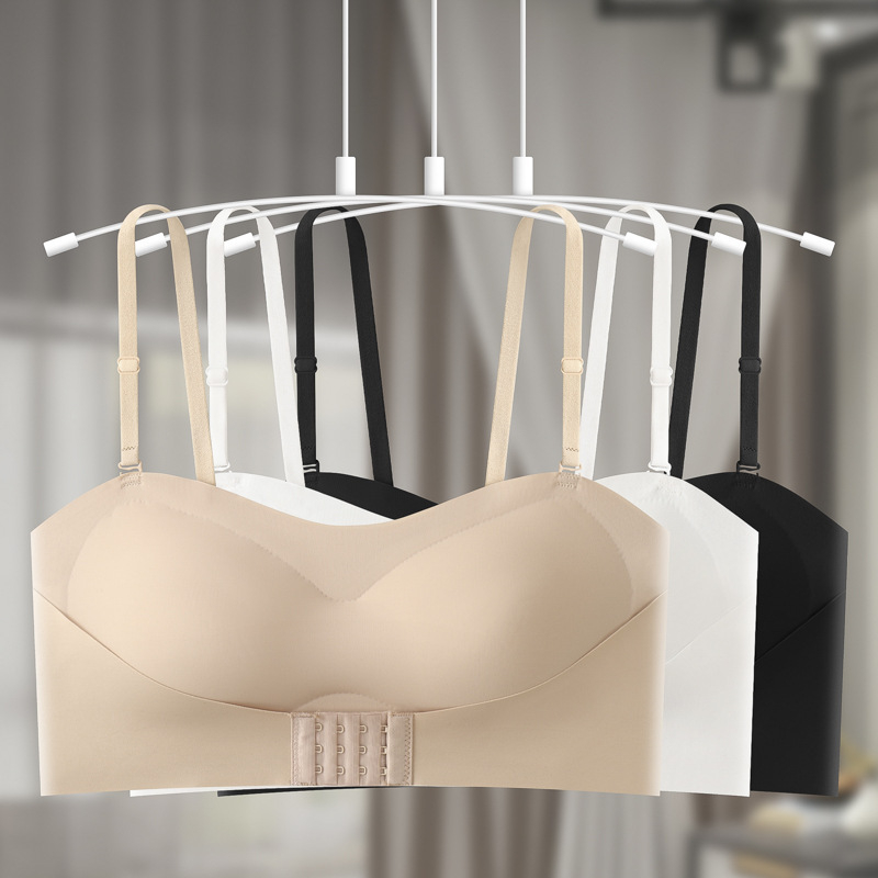 Sutien bez naramenica, push-up, protuklizni, bezšavni, puni košarica, stil cijevi