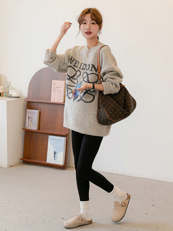 Trudnički pleteni džemper od akrila, jesen-zima 2024, korejsko-japanski ležerni stil, dugi rukavi