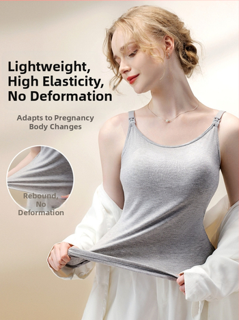 Baoweini potkošulja za dojenje — sjajna viskoza, 90–95% viskoza, sling stil, umetci za dojke, svakodnevni stil