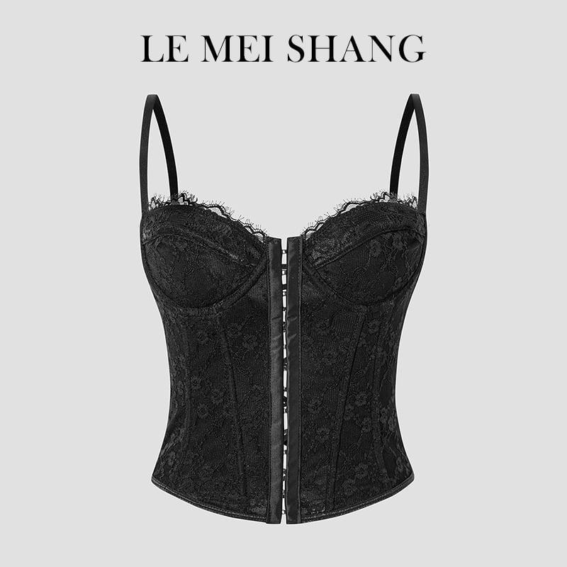 Čipkasti bustier s kostima, leđa otvorena, fiksirani naramenici, uski kroj — Milk Silk materijal, glavni materijal: poliester, mikroelastičan, slim fit