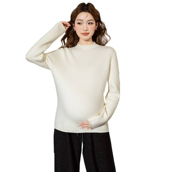 Džemper za trudnice s flis podstavom, debeo, široki kroj, dugi rukavi, korejski stil