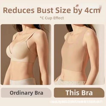 Podprsenka v štýle vest, bezšvová z nylonu, s plnými košíčkami a tenkými tvarovanými košíčkami, dĺžka v páse, priedušná a neviditeľná pre formovanie tela