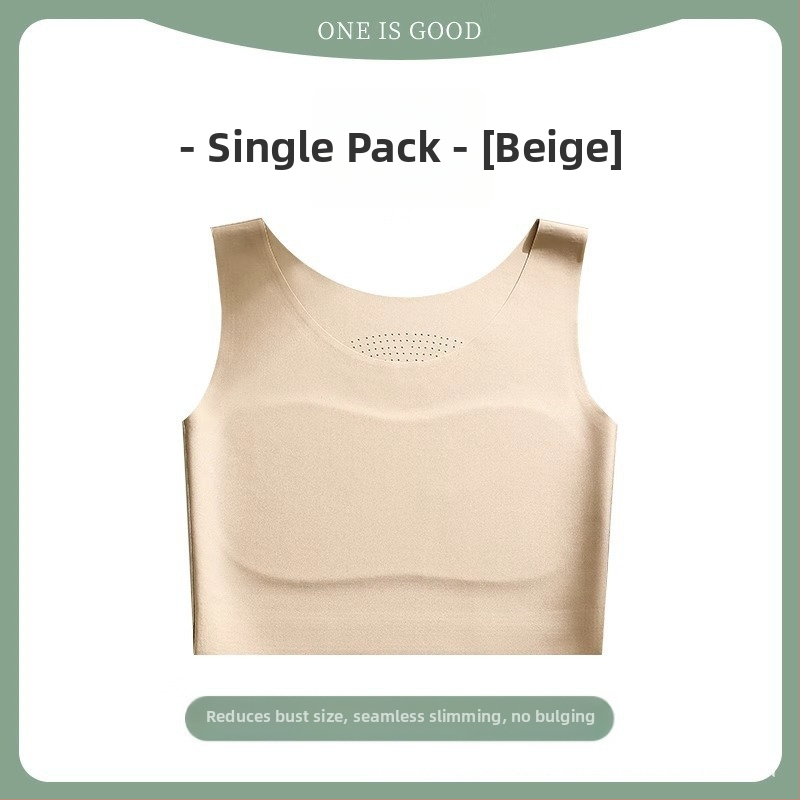 Podprsenka v štýle vest, bezšvová z nylonu, s plnými košíčkami a tenkými tvarovanými košíčkami, dĺžka v páse, priedušná a neviditeľná pre formovanie tela