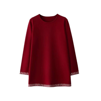 Trudnička pletena majica, ležernog kroja, viskozna smjesa 30–50%, okrugli izrez, dugi rukavi