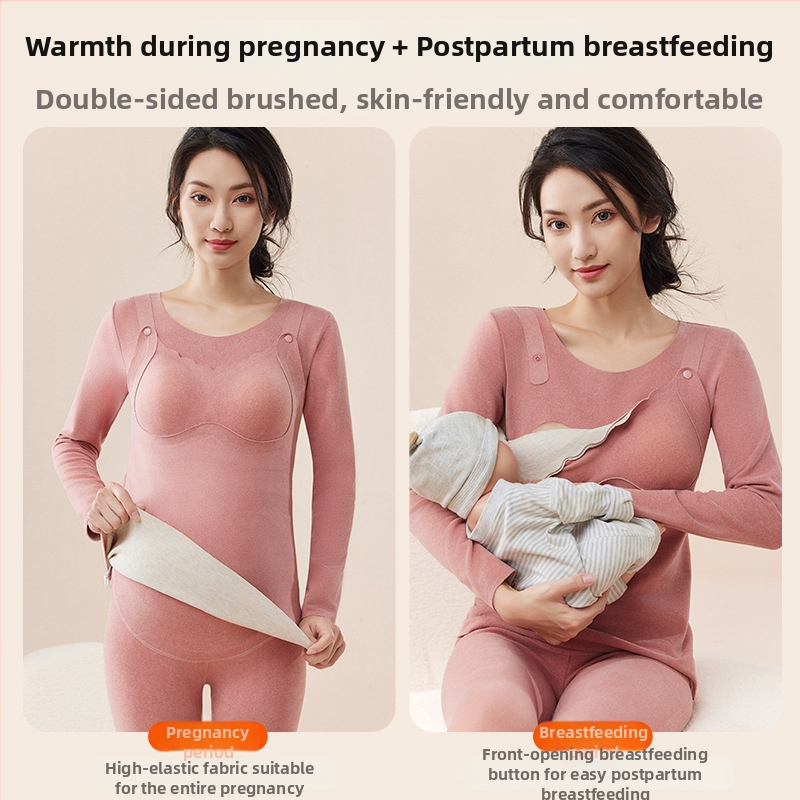 Trudnički top za dojenje za jesen 2024, materijal poliester–spandeks (90–95% poliester, do 30% spandeksa), okrugli izrez, dugi rukavi