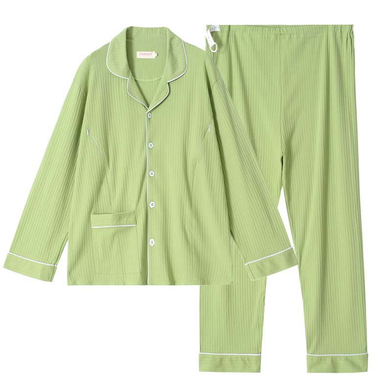 Σετ πυτζάμες εγκυμοσύνης και θηλασμού, 100% βαμβάκι, κορεατικό στυλ, 161–180 g/m2, Έκδοση Άνοιξη 2023