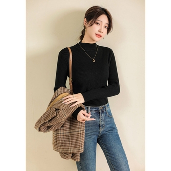 Pulover za dojenje, jesen-zima 2025, topao i koži prijateljski; glavna tkanina poliester 50–70%, sekundarna ≤30%; stil: korejski/japanski ležerni; poluvošak ovratnik; dugi rukavi