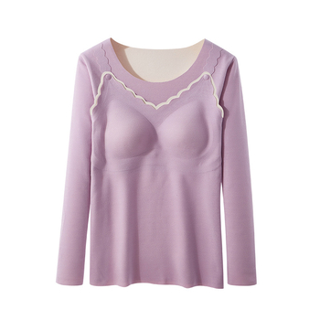 Top za dojenje za trudnice s otvorom za dojenje, poliester-elastanska smjesa, blok uzorak, dugi rukavi