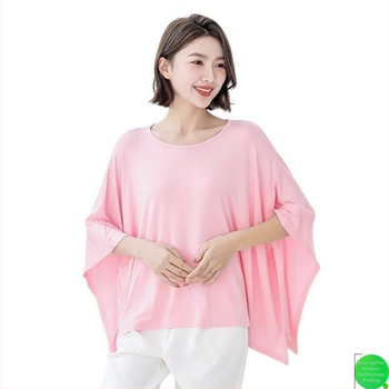 Maitinimo skraiste maitinti - kvėpuojanti TR medžiaga, PVC ≤30%, 3/4 rankovės, polo apykaklė, daugiafunkcinė apsauga maitinti lauke, Pavasaris 2024