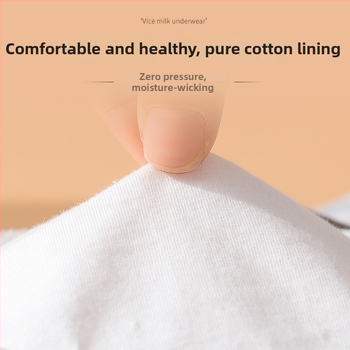 Zīdīšanas krūšturis grūtniecēm ar priekšējo atvērumu; ārējais materiāls neilons, iekšējā odere kokvilna; plānas formētās kausi; bez karkasa; fiksētas dubultās siksnas