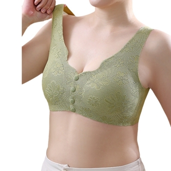 Grudnjak za dojenje od čipke, bezšivne, s prednjim kopčom, tanke oblikovane košarice, najlon materijal