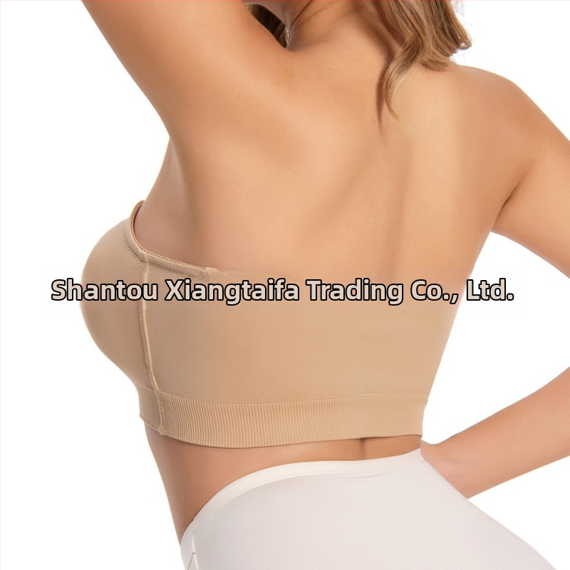 Bezramienková podprsenka v tvare trubice s odnímateľnými ramienkami, bez kovových výstuh, bez švov, plné košíčky, 95% nylon