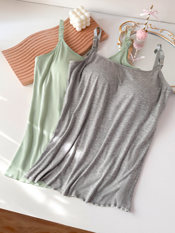 Trudnički top za dojenje bez šavova s umetkom za dojke – modalna tkanina, sling stil